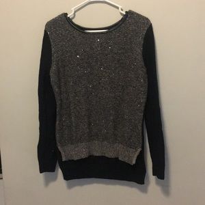 Grey Sequin Saks Fifth Sweater